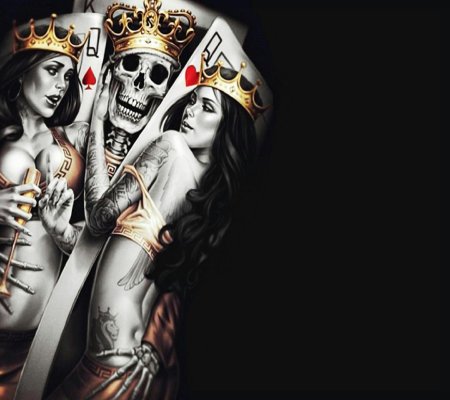 Скелет Король и две дамы