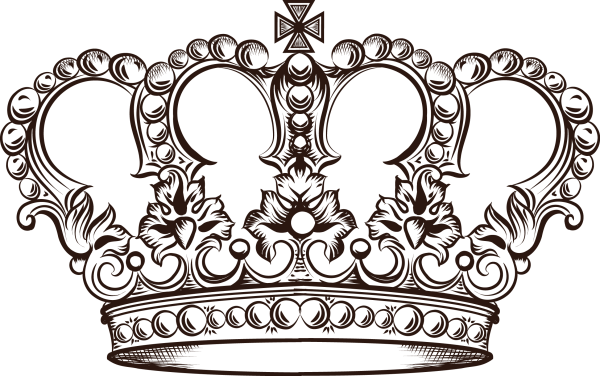 Корона черно белая