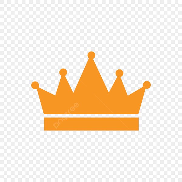 Корона Минимализм на прозрачном фоне