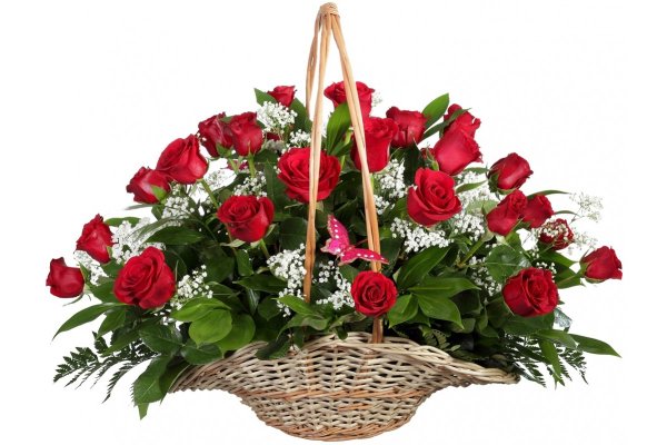 Красивые корзины с цветами