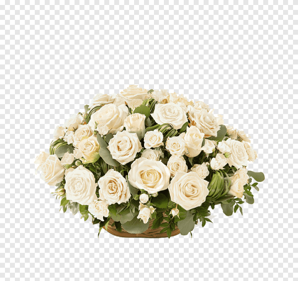 Букет светлых цветов на прозрачном фоне