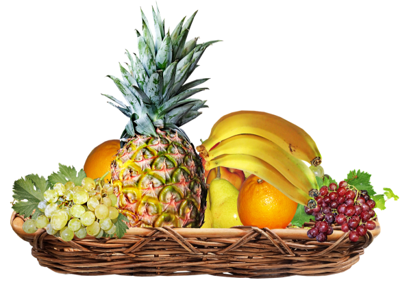 Корзина с экзотическими фруктами