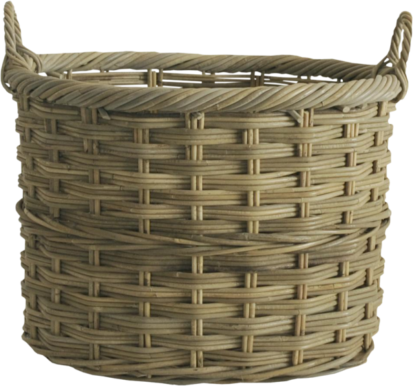 Плетеная корзина на прозрачном фоне