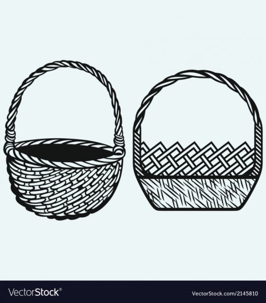 Раскраска корзинка пустая для детей