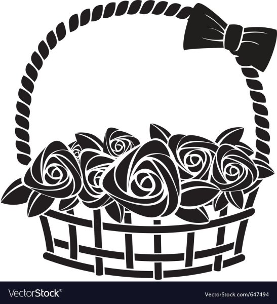 Корзина трафарет