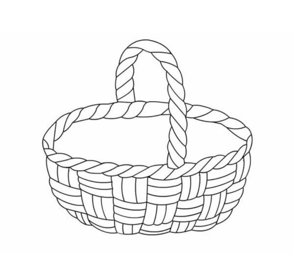 Корзина раскраска для детей