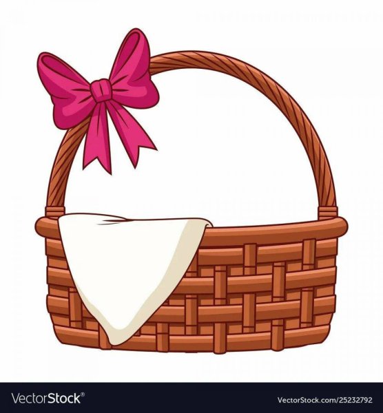 Корзина плетеная мультяшная