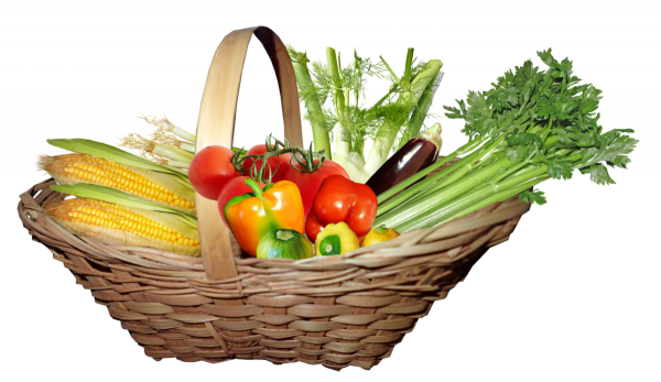 Картинка корзина с овощами