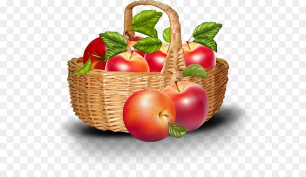 Корзины с яблоками