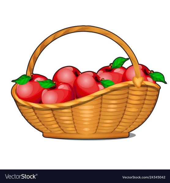 Нарисовать корзину с яблоками