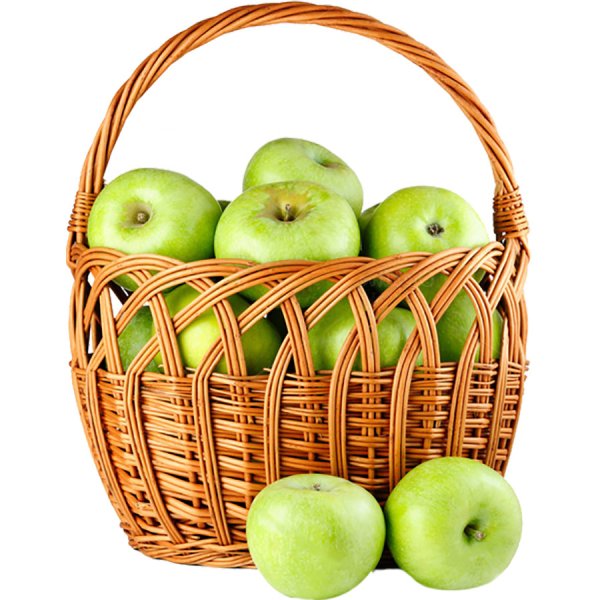 Корзины с яблоками