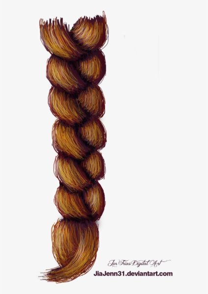 Косичка на белом фоне