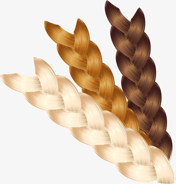 Косы для детей на прозрачном фоне