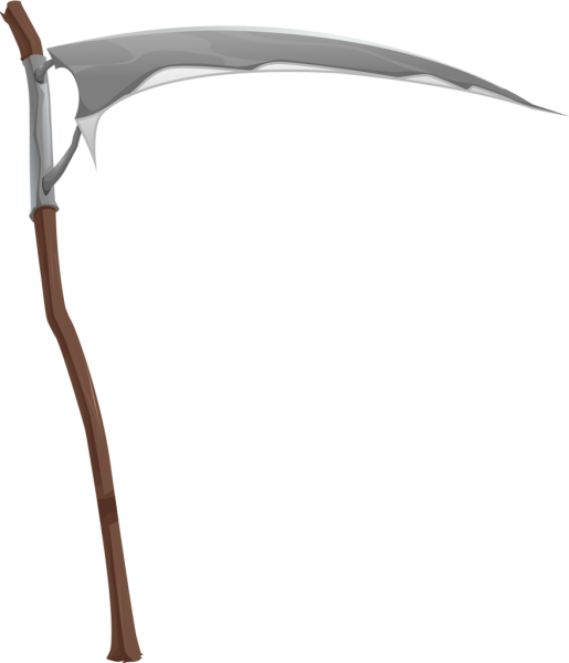 Коса смерти на белом фоне