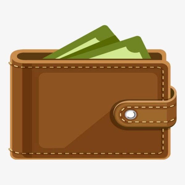 Кошелек с деньгами мультяшный