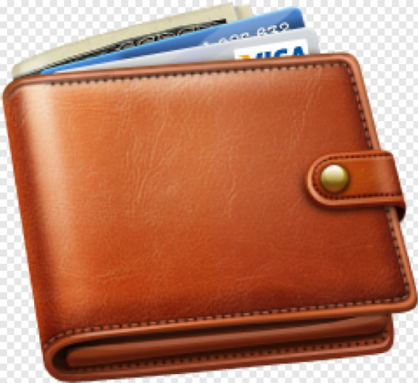 Бумажник на белом фоне