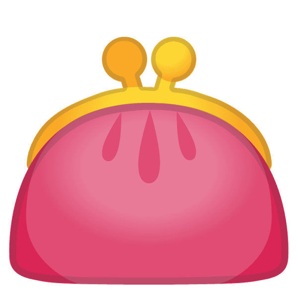 Кошелечек детский на прозрачном фоне