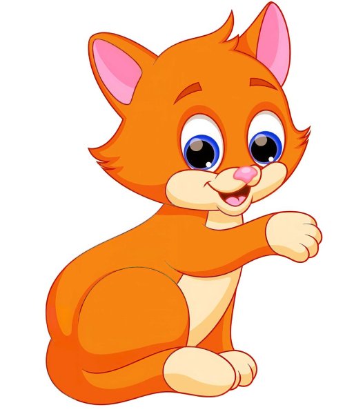 Рыжий кот мультяшный