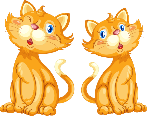 Рыжий кот мультяшный