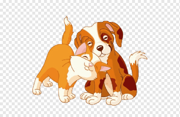 Мультяшный кот и пес