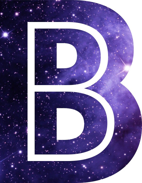 Буквы в стиле космос