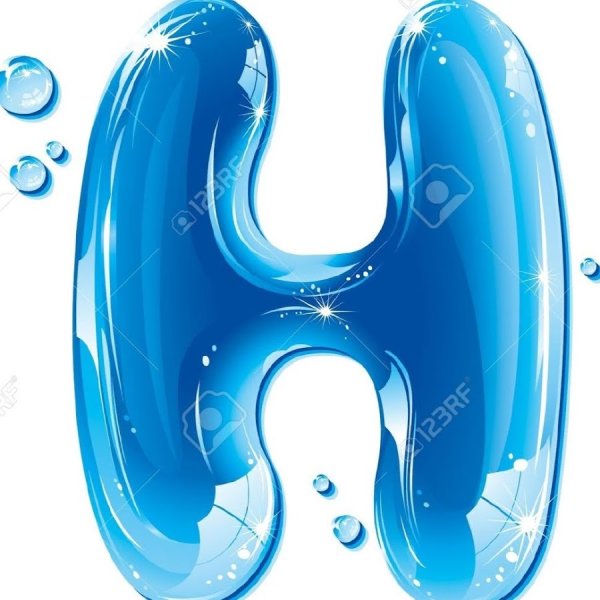 Буква н синего цвета