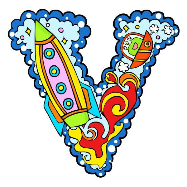 Буквы в космическом стиле