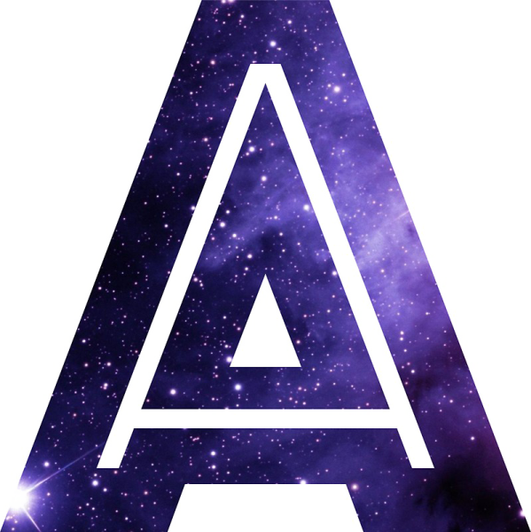 Буквы в стиле космос