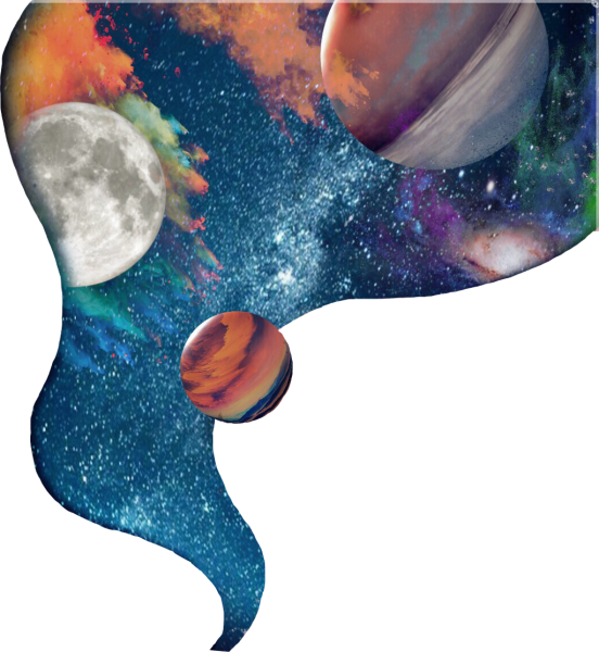 Космическая тематика на белом фоне