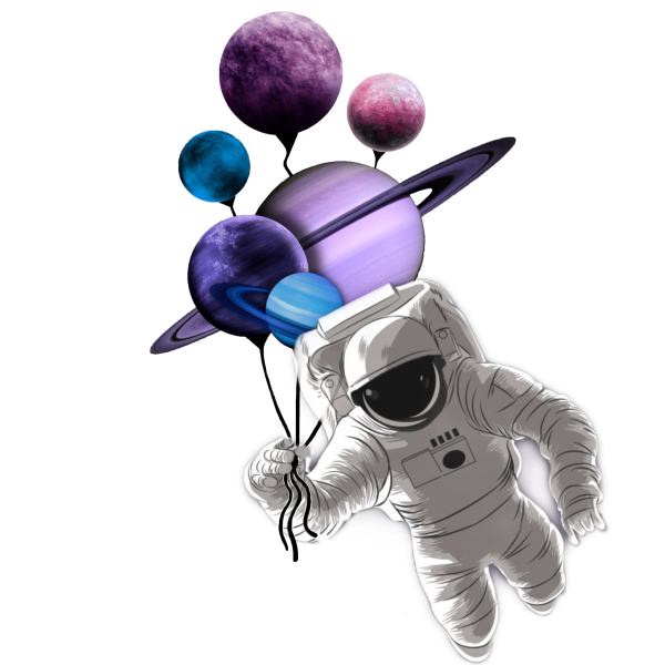 Космонавт на белом фоне