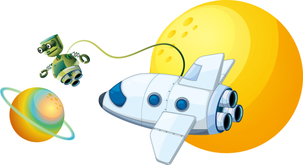 Космос детский на прозрачном фоне