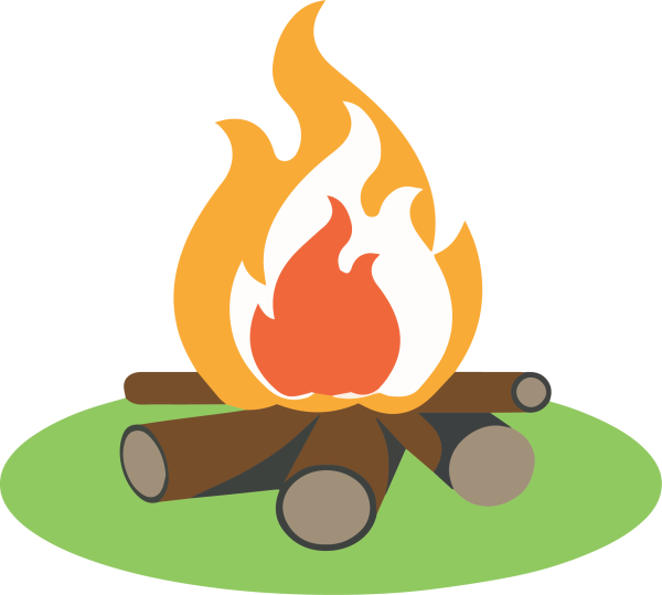 Костер мультяшный