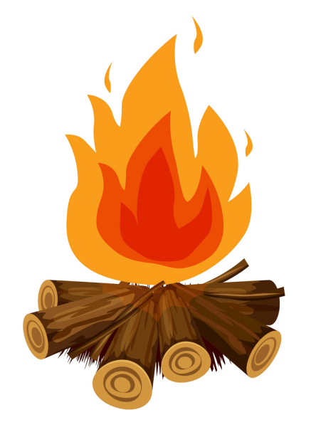 Костер мультяшный