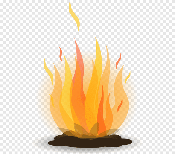 Костёр без фона для фотошопа