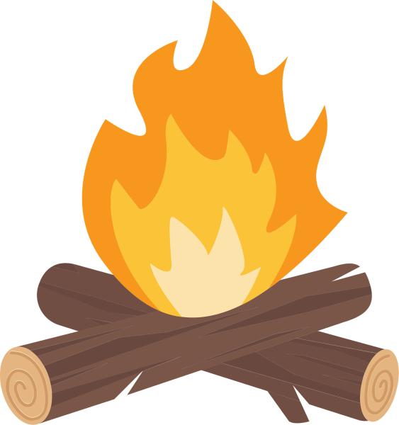 Костер мультяшный