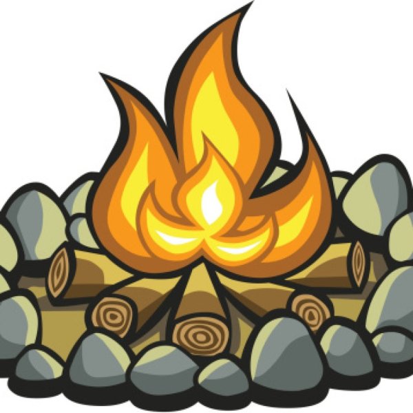 Костер нарисованный