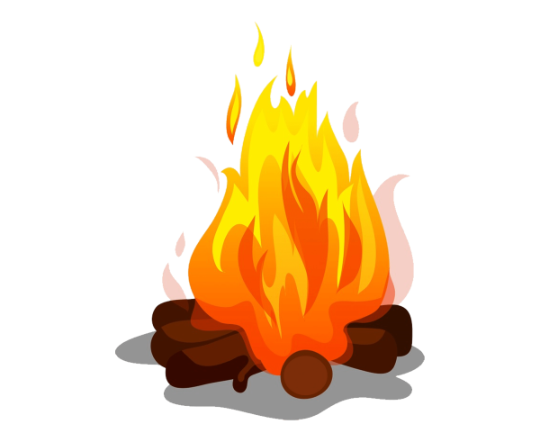 Костер нарисованный