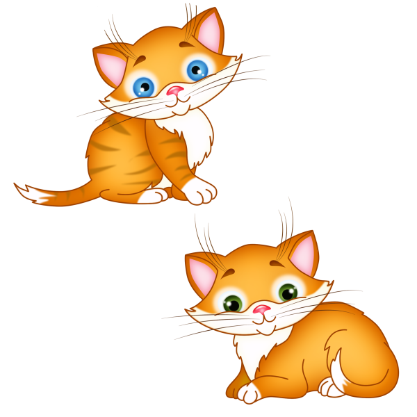 Рыжий котенок мультяшный