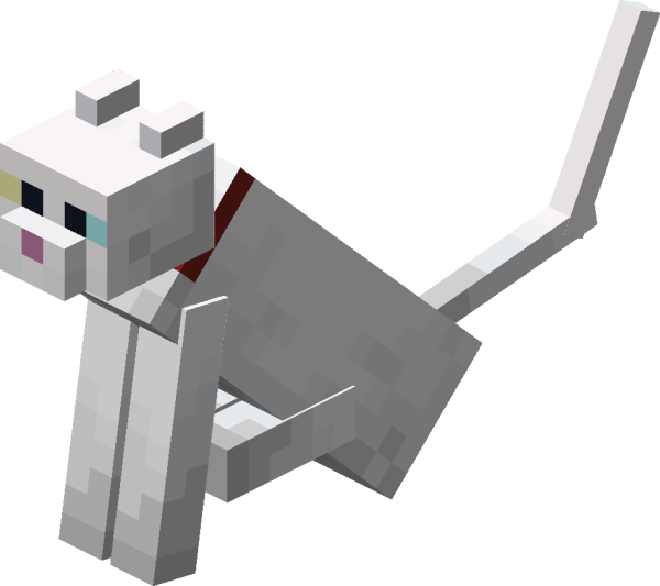 Чёрный белый кот из МАЙНКРАФТА