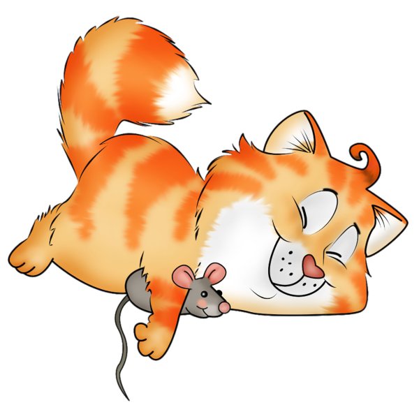 Кошка клипарт на прозрачном фоне