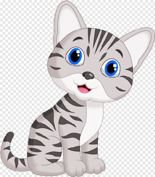 Котята мультяшные на белом фоне