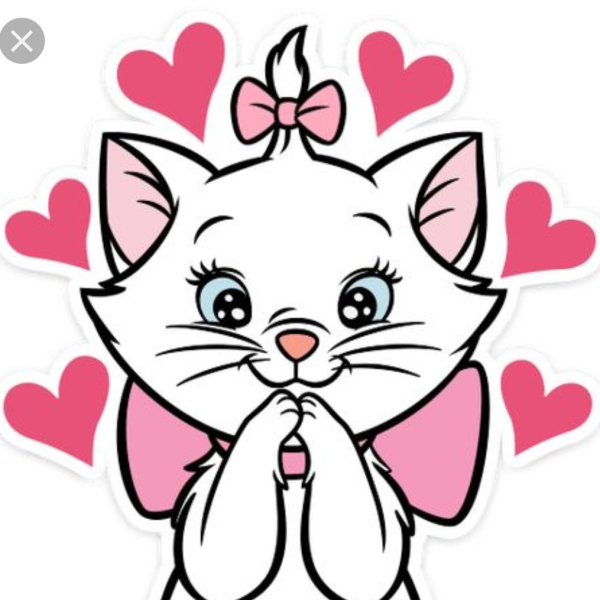 Стикеры ВК кошечка Мари