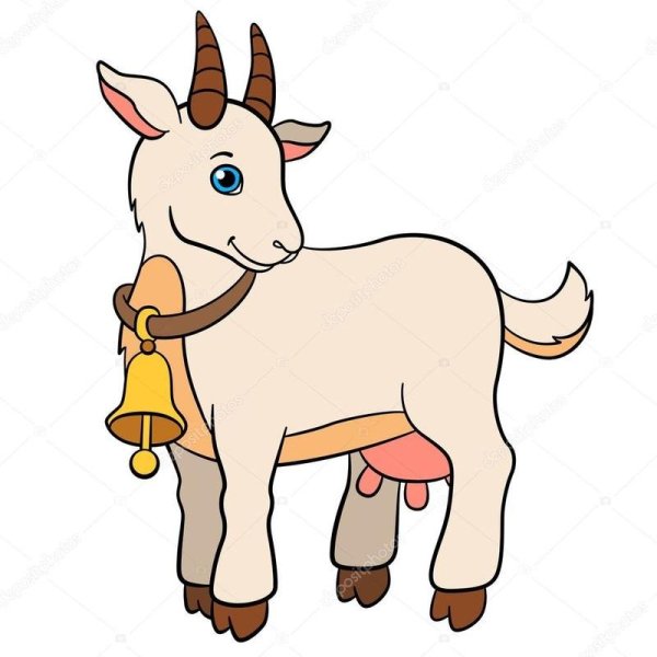 Коза рисунок для детей