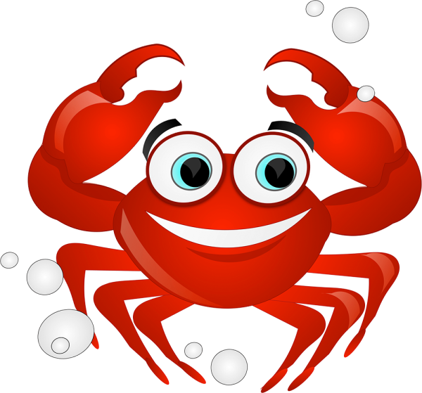 Клипарт краб на прозрачном фоне