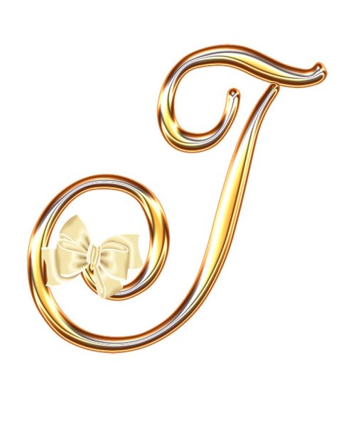 Буквы в золотом цвете