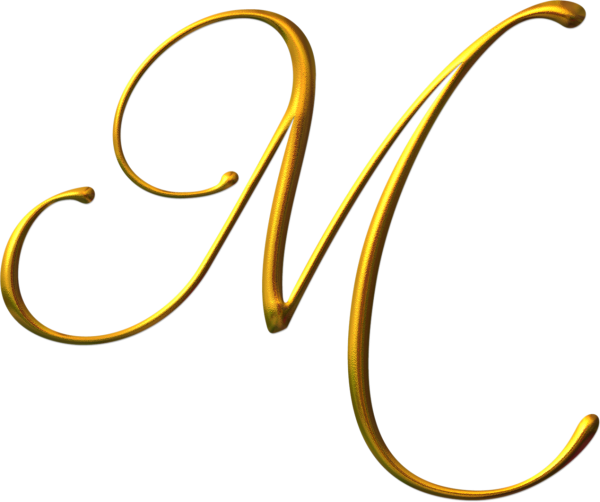 Красивые золотые буквы