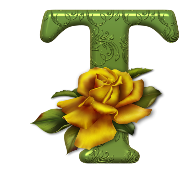 Красивые буквы с цветочками