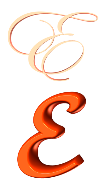 Буква е красивая