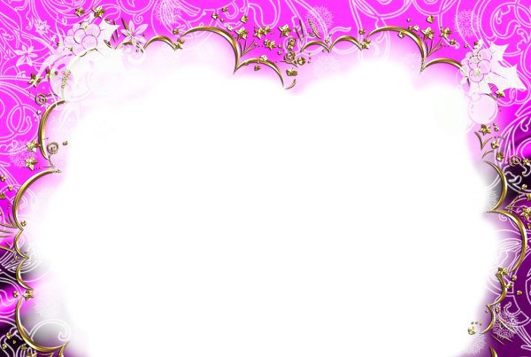 Красивая рамочка на прозрачном фоне