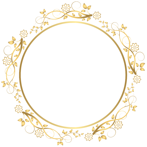 Золотая круглая рамка